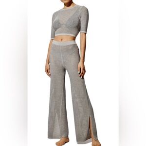 NWT SOLID & STRIPED LOGAN PANT & CARA TOP SET M/L